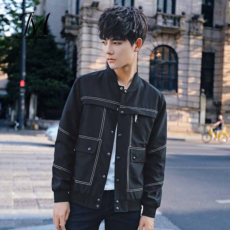 2017 Autumn New Men's Jacket, Casual and Trendy Denim Jacket, Handsome Baseball Uniform, Student Korean-style